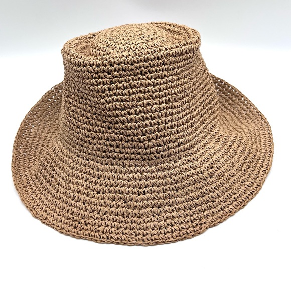 Madewell Classic ORI Hat Woven Straw Wide Brim Tan M/L NWT Summer Beach Hat - Picture 3 of 13